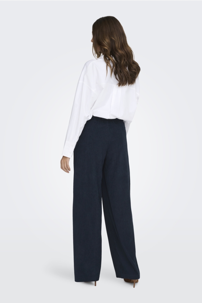 Jacqueline de Yong blauwe dames broek | Model achteraanzicht