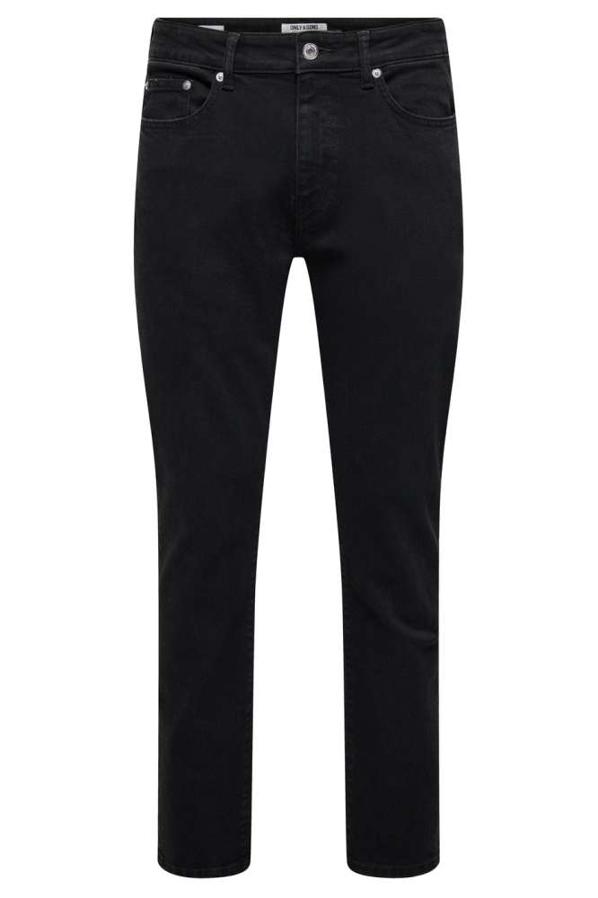 Only & Sons zwarte heren jeans | Vooraanzicht