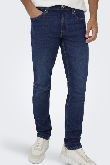 Only & Sons Jeans ONSLOOM SLIM 4377 EY BOX JEANS 22034377 DARK BLUE DENIM