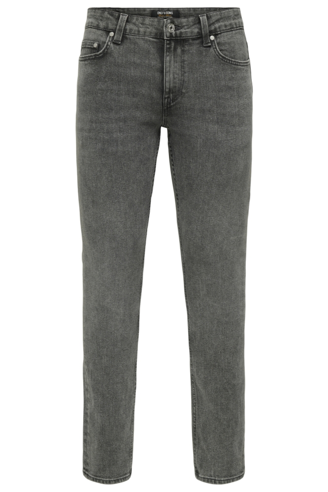 Only & Sons grijze heren jeans | Vooraanzicht