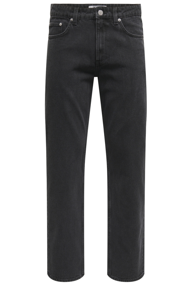 Only & Sons zwarte heren jeans | Vooraanzicht