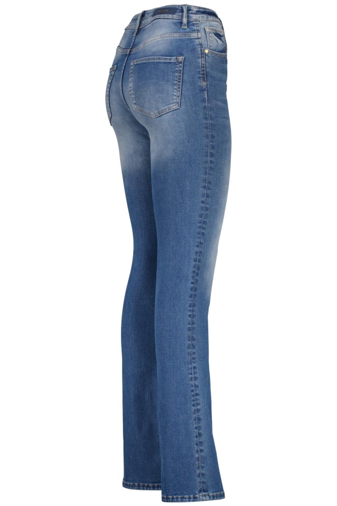 Raizzed blauwe dames jeans | Zijaanzicht