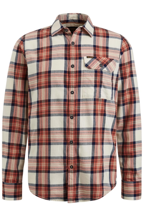 PME legend beige heren overhemd | Vooraanzicht