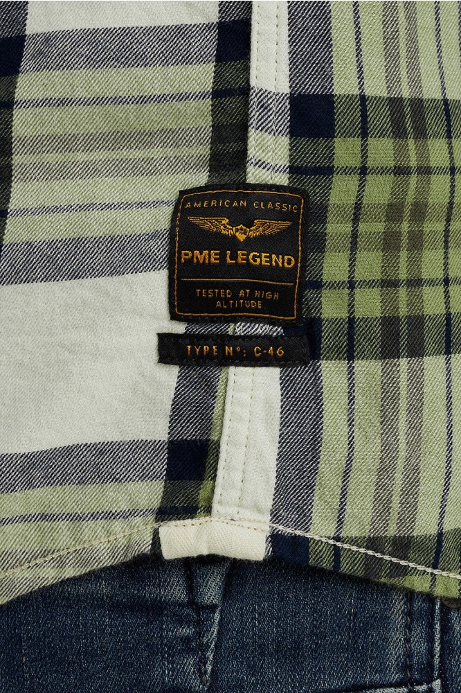 PME legend groene heren overhemd | Close up