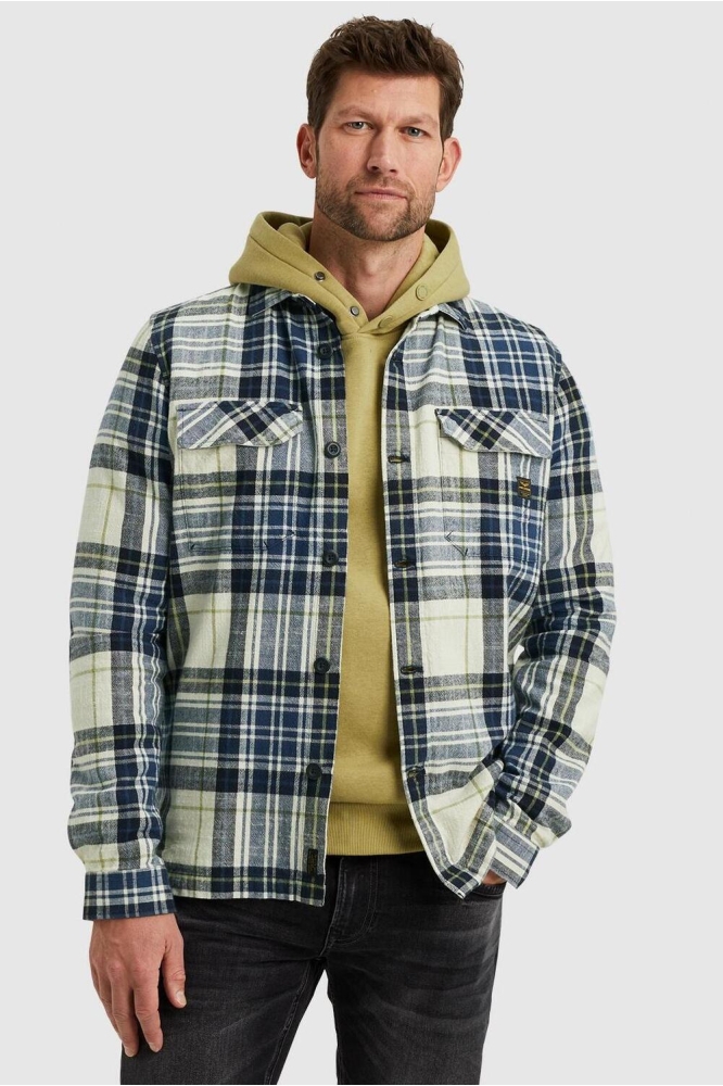 PME legend blauwe heren overhemd | Model vooraanzicht