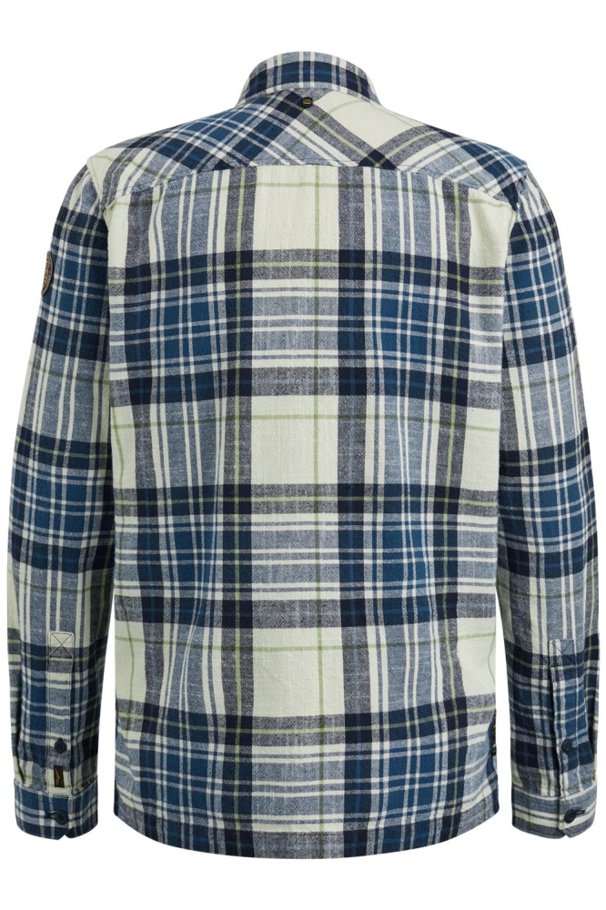 PME legend blauwe heren overhemd | Achteraanzicht