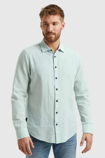 PME legend long sleeve shirt ctn/linen Groen