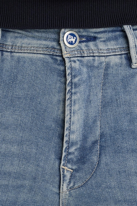 Vanguard blauwe heren jeans | Close up