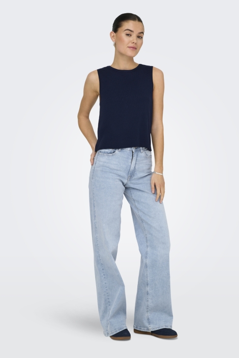 Jacqueline de Yong blauwe dames jeans | Model vooraanzicht