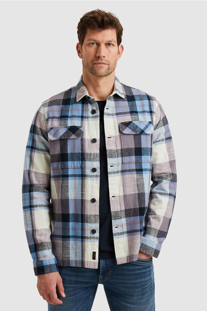 PME legend paarse heren overhemd | Model vooraanzicht