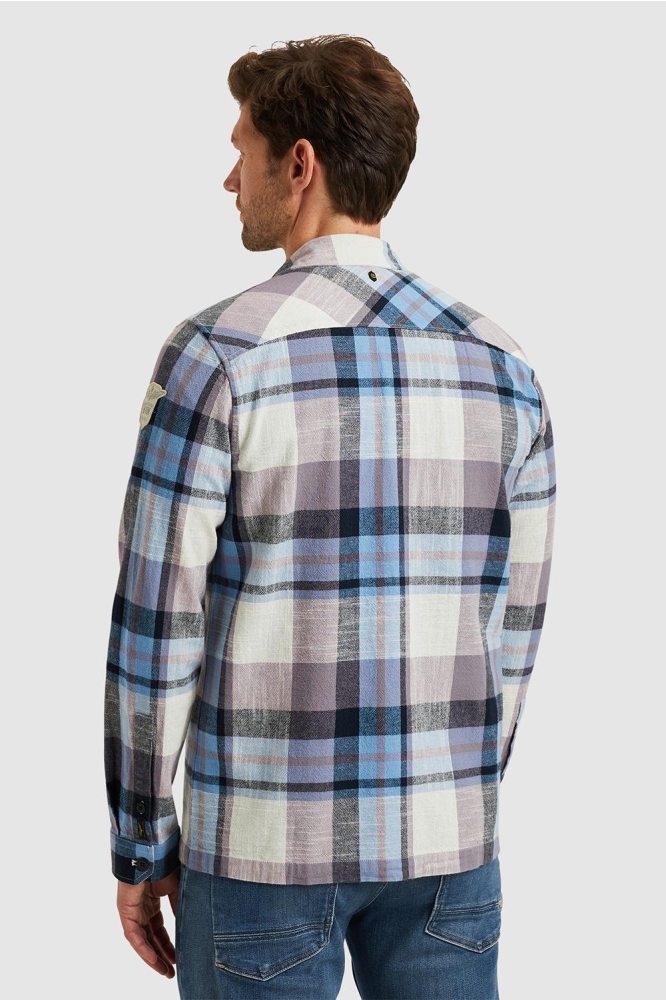 PME legend paarse heren overhemd | Model achteraanzicht