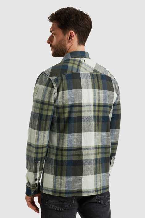 PME legend groene heren overhemd | Model achteraanzicht