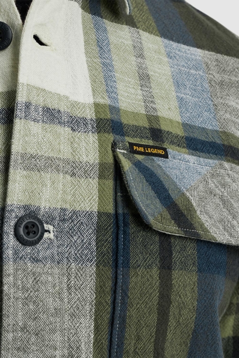 PME legend groene heren overhemd | Close up