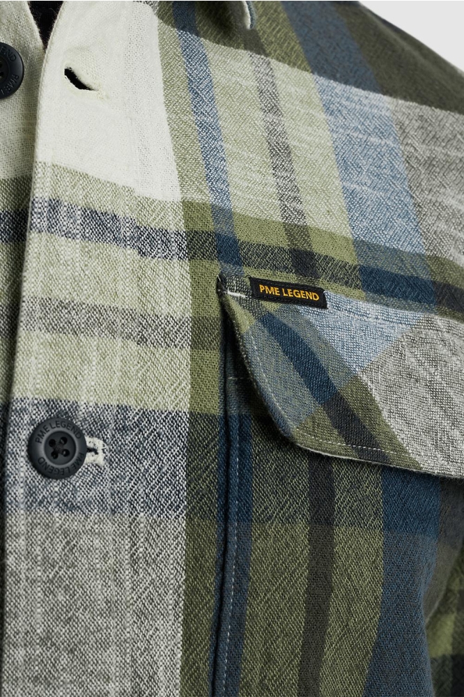 PME legend groene heren overhemd | Close up