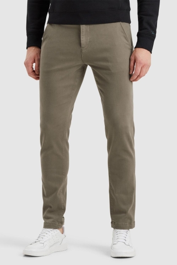 Cast Iron chino slub stretch Groen