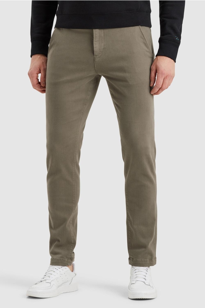 Cast Iron groene heren broek | Model vooraanzicht