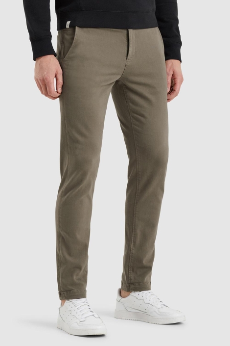 Cast Iron groene heren broek | Model zijaanzicht