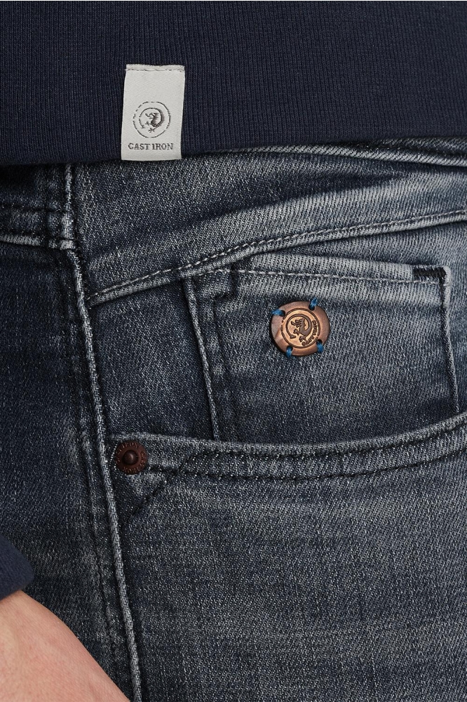 Cast Iron blauwe heren jeans | Close up