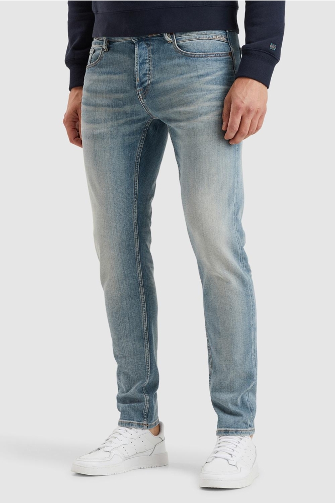 Cast Iron blauwe heren jeans | Model zijaanzicht