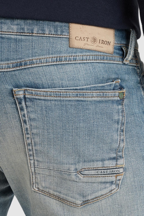 Cast Iron blauwe heren jeans | Close up
