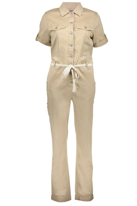 Geisha beige dames jumpsuit | Vooraanzicht