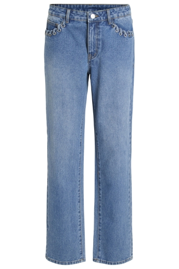 Vila Jeans VIEA RW EYELET DETAIL MBD JEANS 14108268 Medium Blue Denim