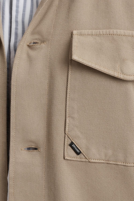 Vanguard camel heren overhemd | Close up