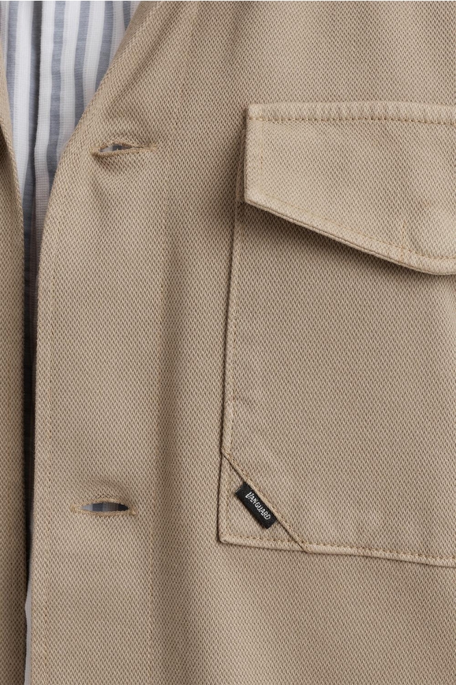 Vanguard camel heren overhemd | Close up