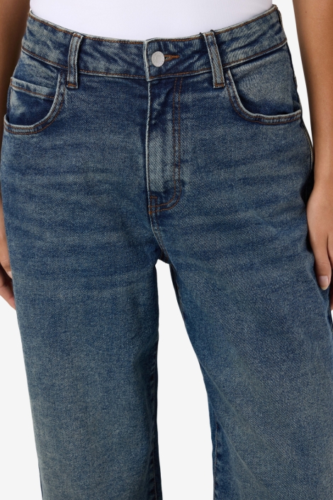 Noisy may blauwe dames jeans | Close up