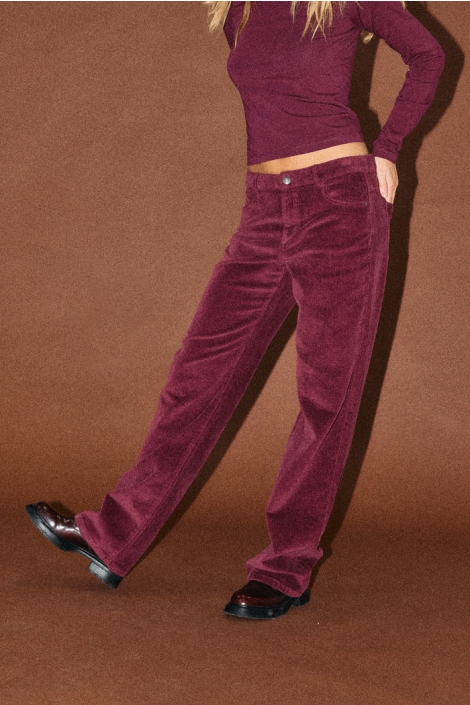 Noisy may bordeaux dames broek | Model
