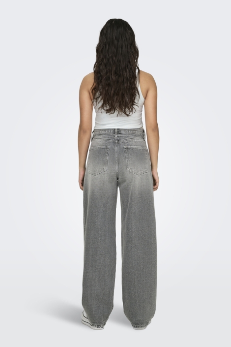 Only grijze dames jeans | Model achteraanzicht