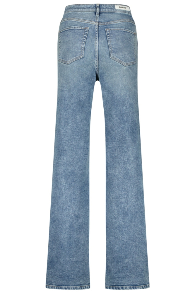 Raizzed blauwe dames jeans | Achteraanzicht