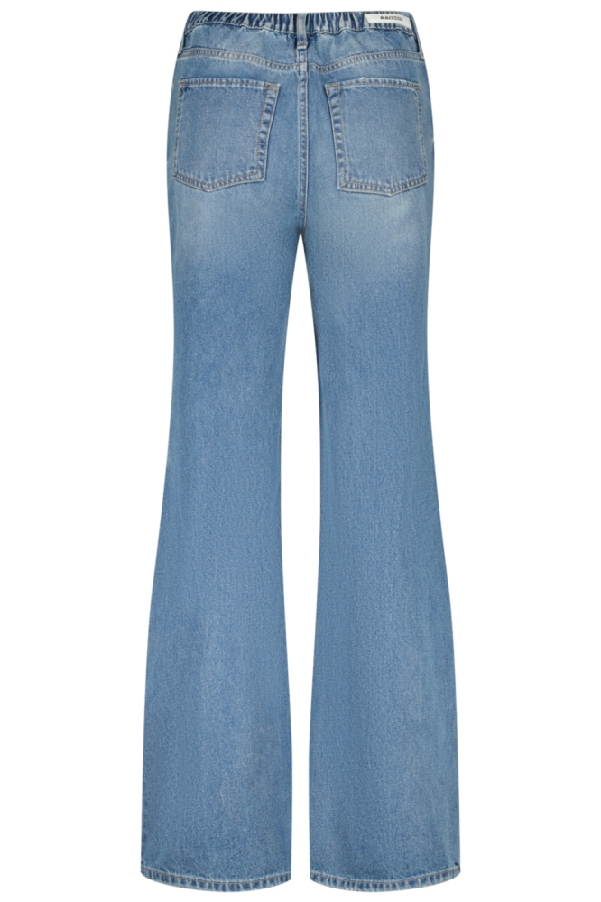 Raizzed blauwe dames jeans | Achteraanzicht