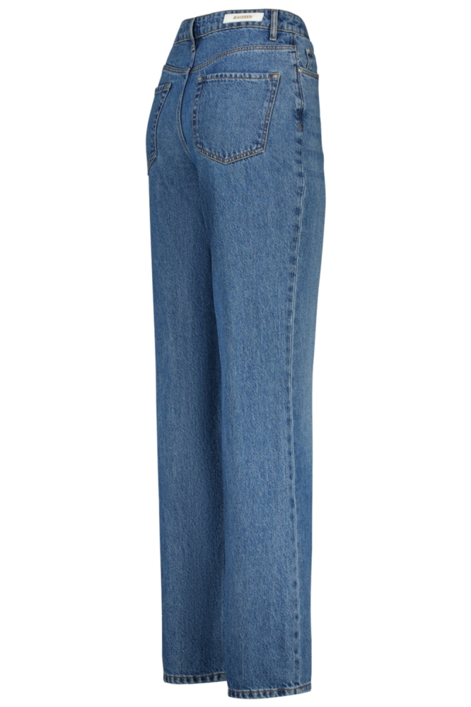 Raizzed blauwe dames jeans | Zijaanzicht