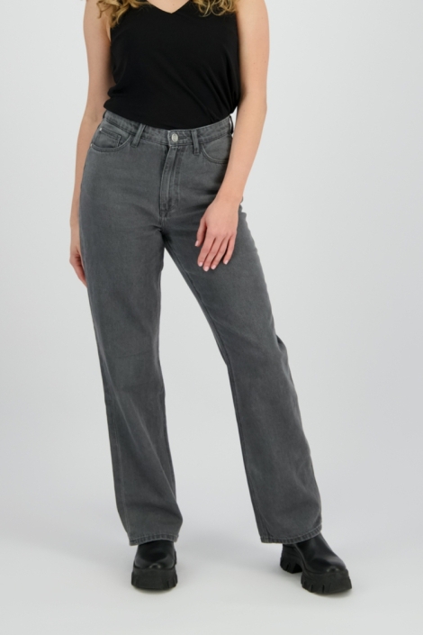 Raizzed grijze dames jeans | Model vooraanzicht