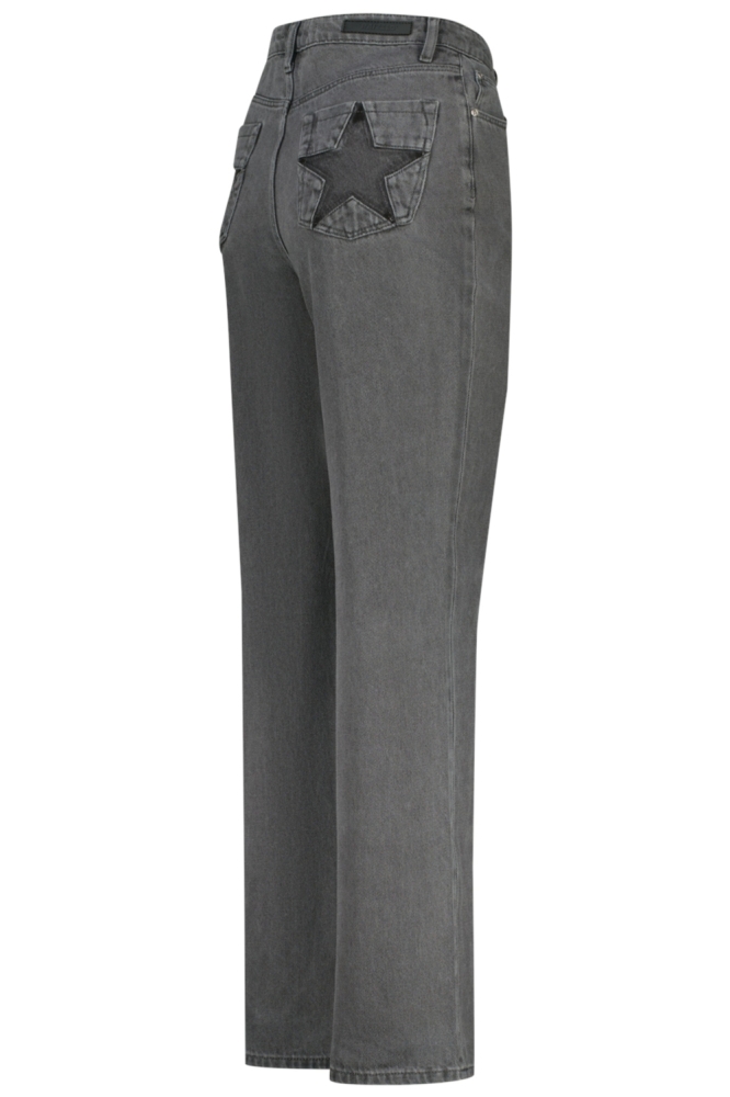 Raizzed grijze dames jeans | Zijaanzicht