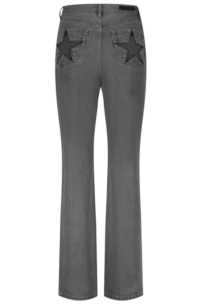 Raizzed grijze dames jeans | Achteraanzicht