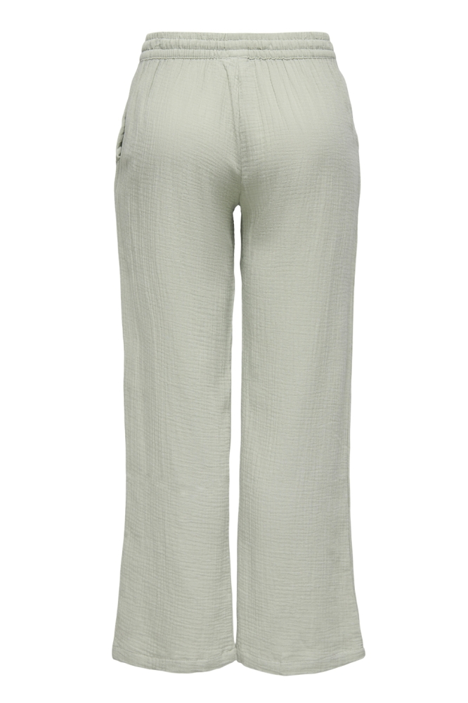 Jacqueline de Yong groene dames broek | Achteraanzicht