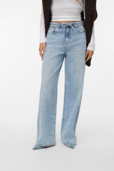 Vero Moda VMWIEN MR WIDE BELT JEANS SI338 NOO 10338133 Light Blue Denim