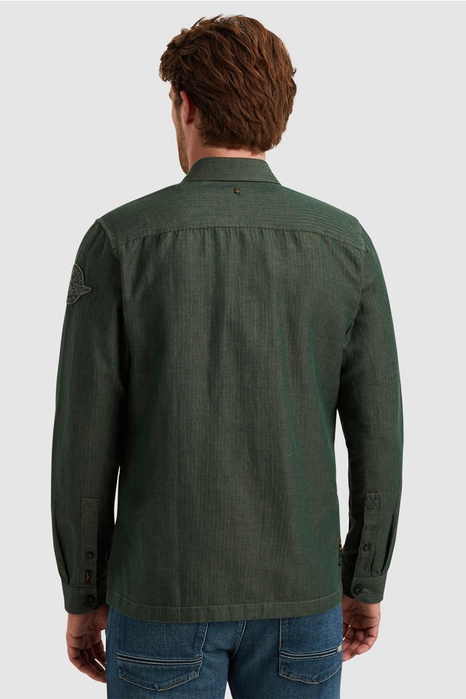 PME legend groene heren overhemd | Model achteraanzicht