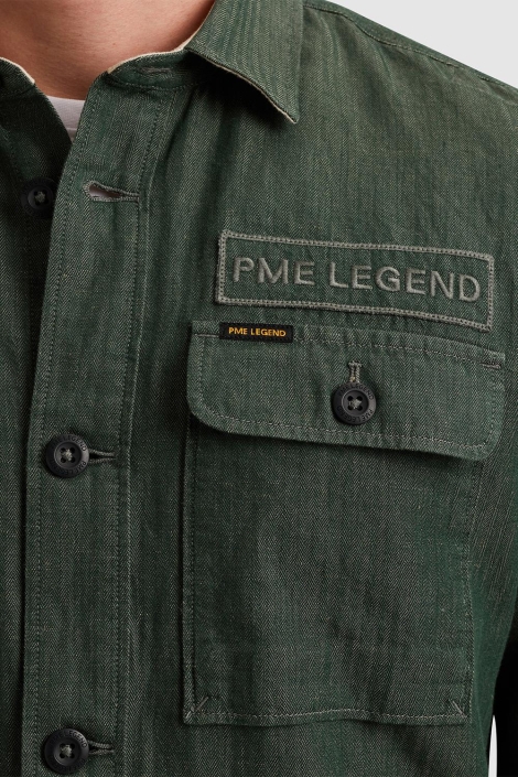 PME legend groene heren overhemd | Close up
