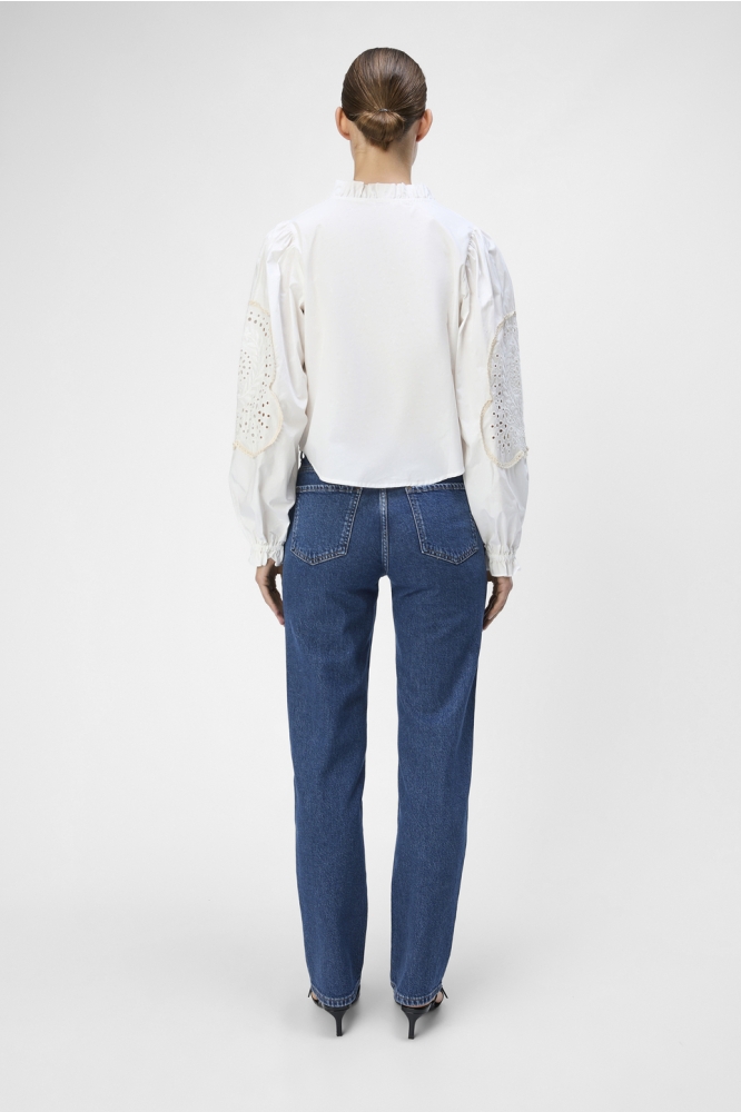 Object blauwe dames jeans | Model achteraanzicht