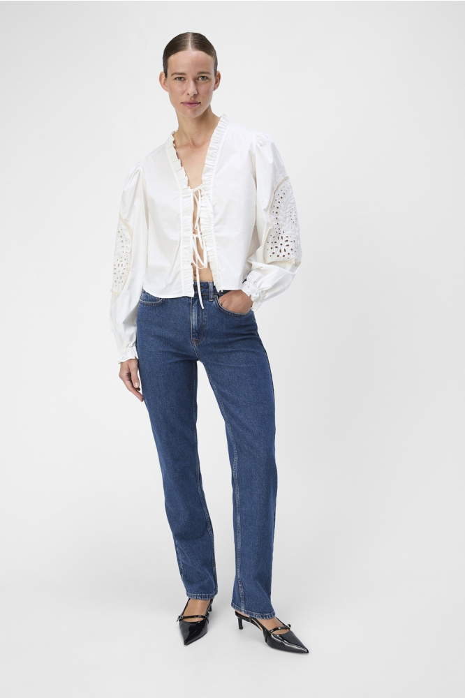 Object blauwe dames jeans | Model vooraanzicht