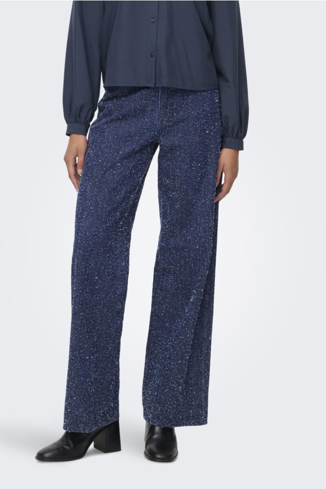 Jacqueline de Yong blauwe dames jeans | Model vooraanzicht