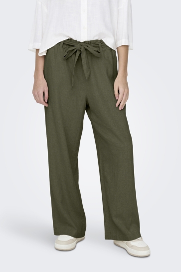 Jacqueline de Yong Broek JDYSAY MW LINEN BELT PANT WVN NOOS 15254626 Kalamata 25