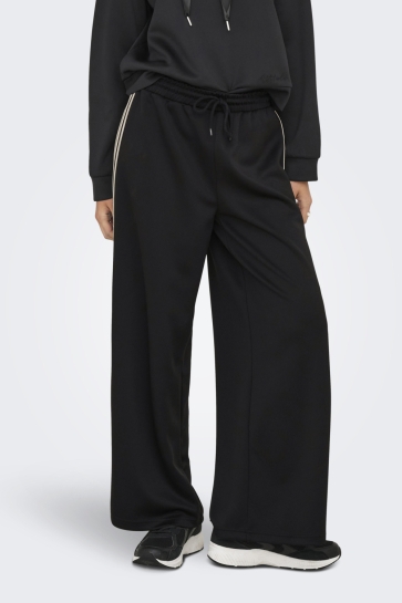 Only ONLASTA WIDE STRIPE PANTS SWT 15356171 Black/Black/birch stripe