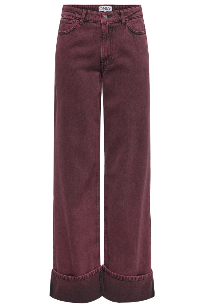 Only bordeaux dames jeans | Vooraanzicht