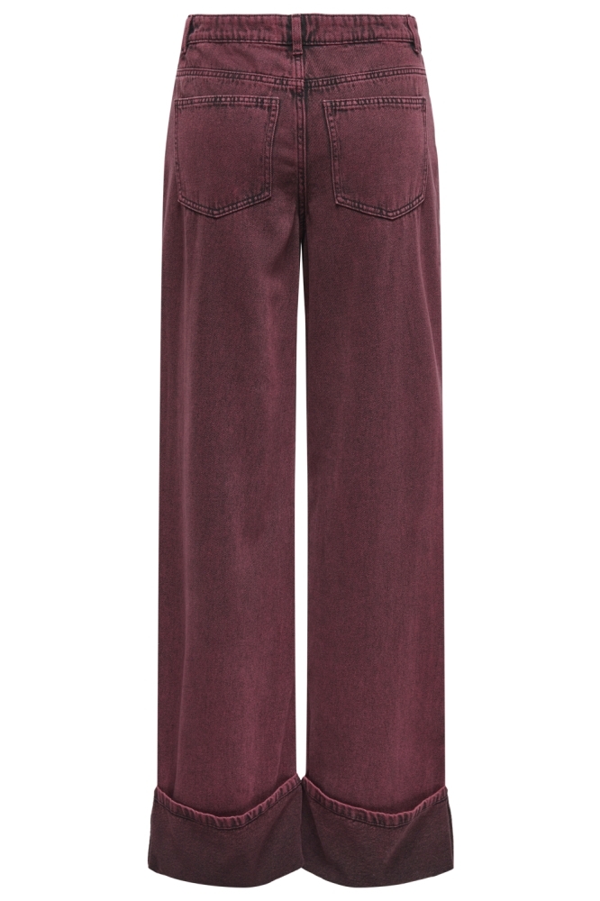 Only bordeaux dames jeans | Achteraanzicht
