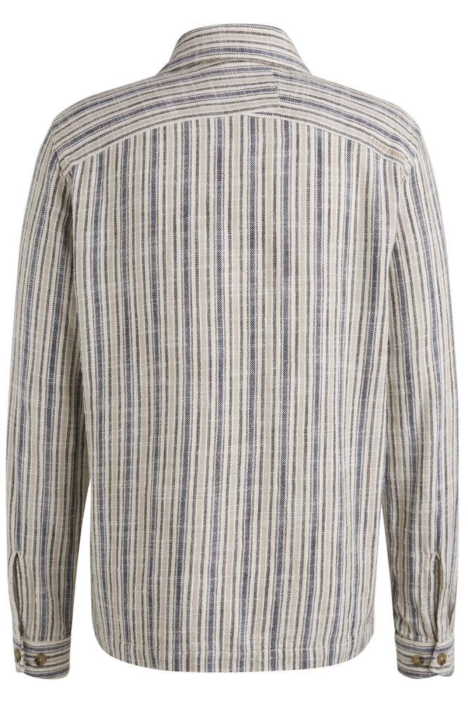 Cast Iron beige heren overhemd | Achteraanzicht