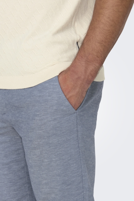 Only & Sons blauwe heren broek | Close up